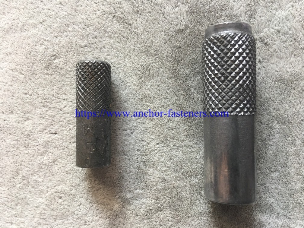 m10- 3/8" Thread Rolled by automatic drop in anchor bush knurling machine