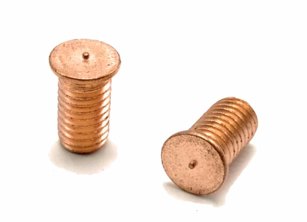 Brass welding rivets made by high speed forging machine