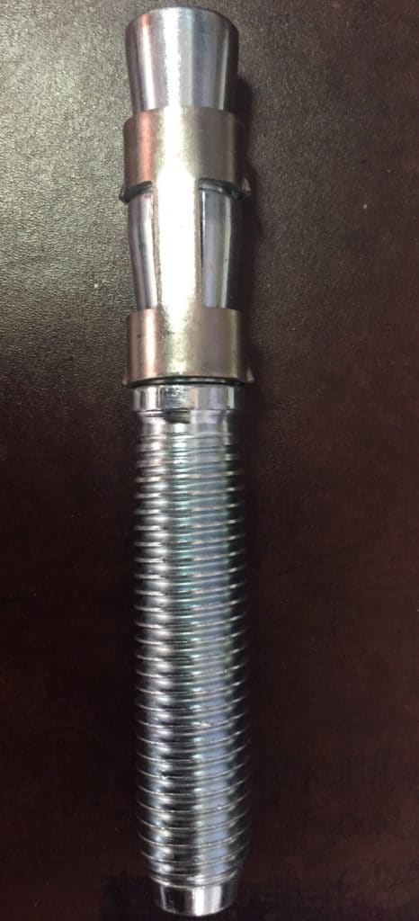 Carbon steel zinc plated concrete two clips wedge anchors