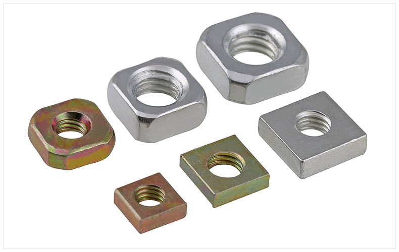 Finished zinc plated steel iron square nut