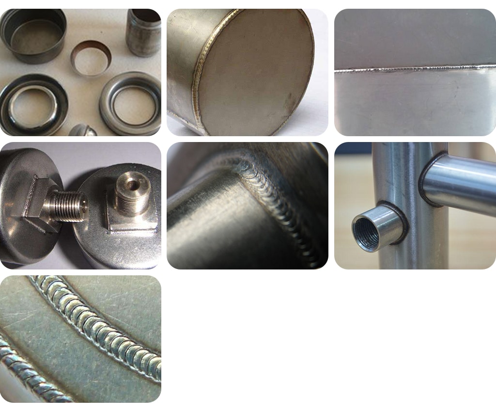 Weld parts by AMY hard light path pulse laser welding machine