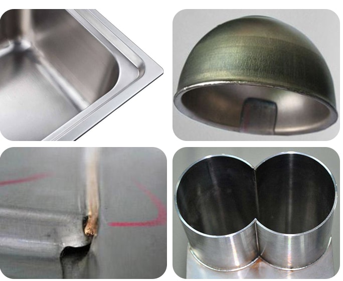 Welded samples by AMR Industrial robot feeding laser welding machine