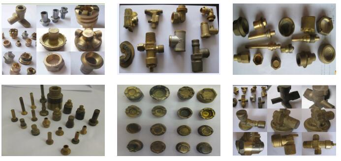 Brass fasteners and pipeline parts forged by hot forging machine